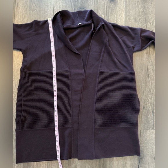 Lululemon Sit In Lotus Merino Wool Wrap Cardigan Sweater Size Medium - Picture 6 of 8